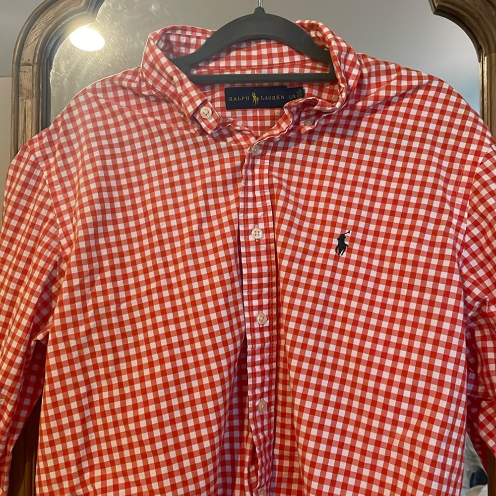 Men’s Ralph Lauren Button Down Shirt, Large.